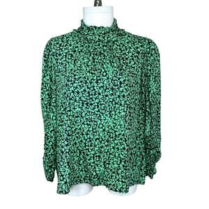 NEW  Who What Wear Women’s Size XXL Long Sleeve Pull Over Blouse Floral Ruffle